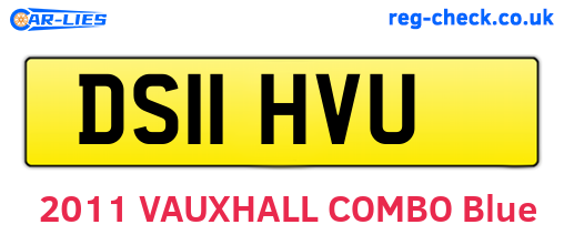 DS11HVU are the vehicle registration plates.