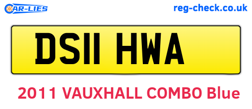 DS11HWA are the vehicle registration plates.