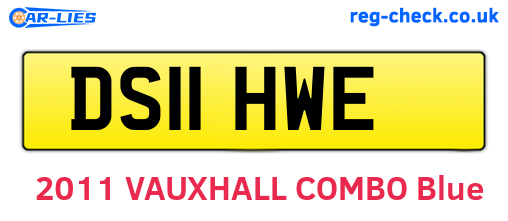 DS11HWE are the vehicle registration plates.