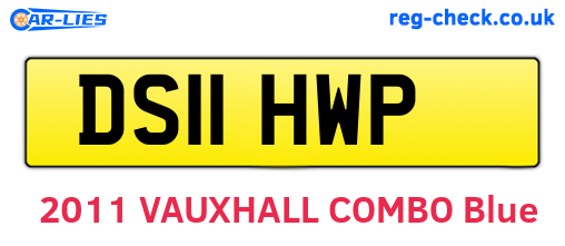 DS11HWP are the vehicle registration plates.