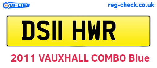 DS11HWR are the vehicle registration plates.
