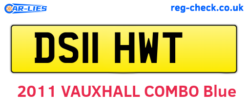DS11HWT are the vehicle registration plates.