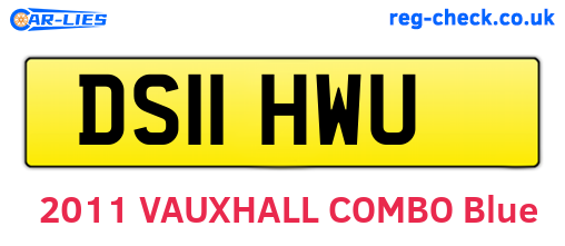 DS11HWU are the vehicle registration plates.
