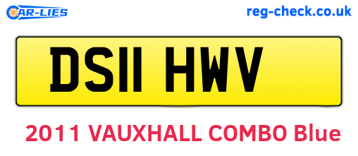 DS11HWV are the vehicle registration plates.
