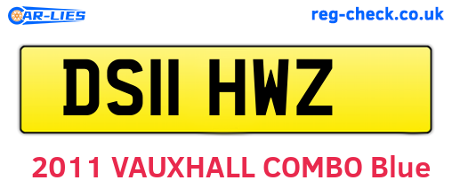 DS11HWZ are the vehicle registration plates.