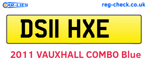 DS11HXE are the vehicle registration plates.