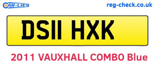 DS11HXK are the vehicle registration plates.