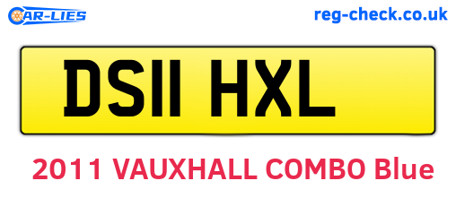 DS11HXL are the vehicle registration plates.