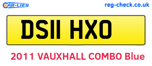 DS11HXO are the vehicle registration plates.