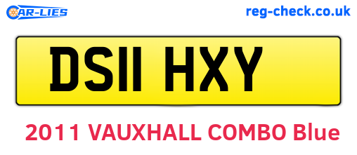 DS11HXY are the vehicle registration plates.