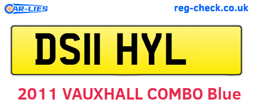 DS11HYL are the vehicle registration plates.