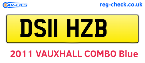 DS11HZB are the vehicle registration plates.