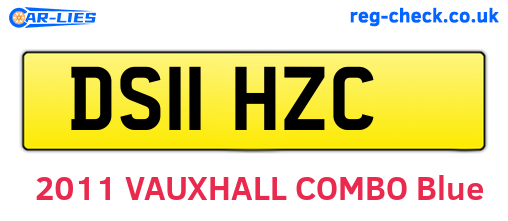DS11HZC are the vehicle registration plates.