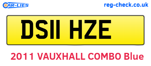DS11HZE are the vehicle registration plates.