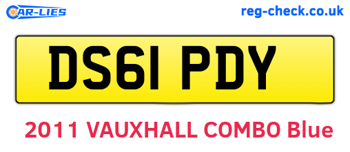 DS61PDY are the vehicle registration plates.