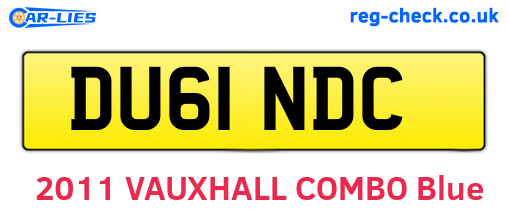 DU61NDC are the vehicle registration plates.