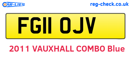 FG11OJV are the vehicle registration plates.