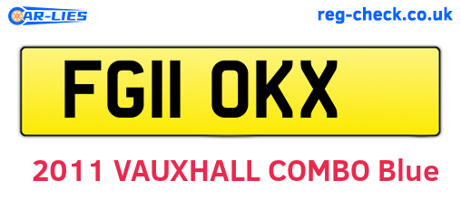 FG11OKX are the vehicle registration plates.