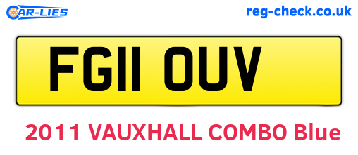 FG11OUV are the vehicle registration plates.