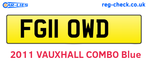 FG11OWD are the vehicle registration plates.