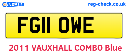FG11OWE are the vehicle registration plates.