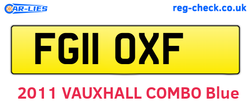 FG11OXF are the vehicle registration plates.