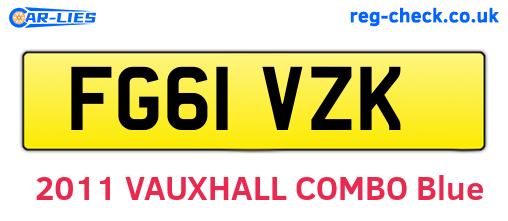 FG61VZK are the vehicle registration plates.