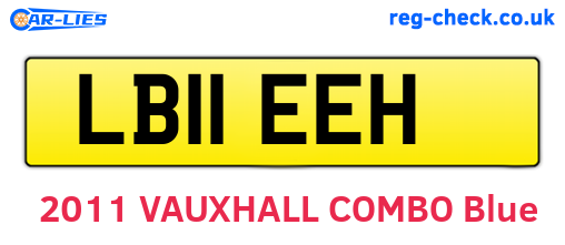 LB11EEH are the vehicle registration plates.