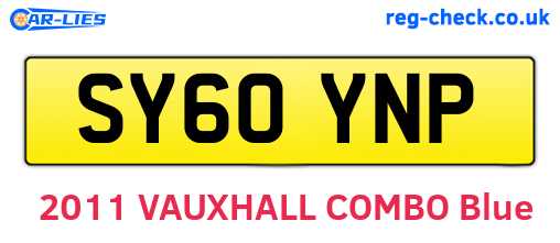 SY60YNP are the vehicle registration plates.