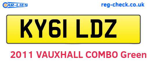 KY61LDZ are the vehicle registration plates.