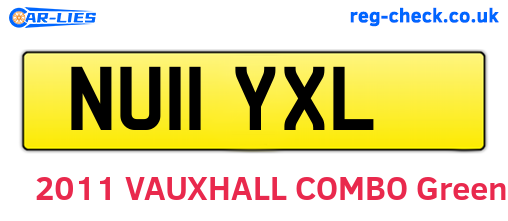 NU11YXL are the vehicle registration plates.