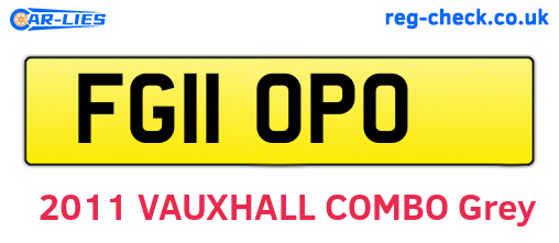 FG11OPO are the vehicle registration plates.