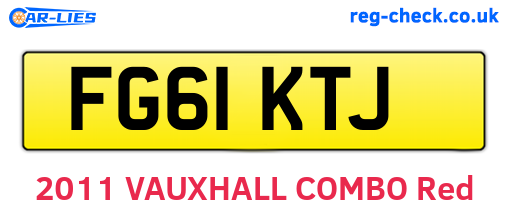 FG61KTJ are the vehicle registration plates.