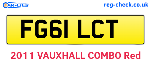 FG61LCT are the vehicle registration plates.
