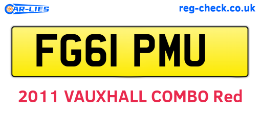 FG61PMU are the vehicle registration plates.