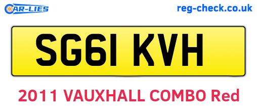 SG61KVH are the vehicle registration plates.