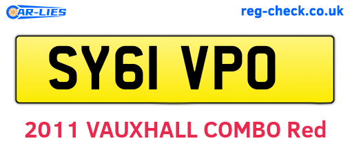 SY61VPO are the vehicle registration plates.