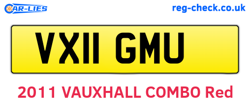 VX11GMU are the vehicle registration plates.