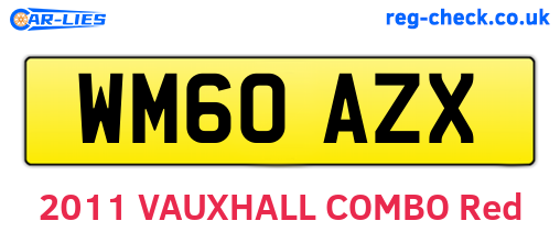 WM60AZX are the vehicle registration plates.