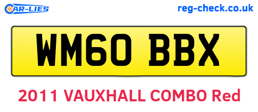 WM60BBX are the vehicle registration plates.