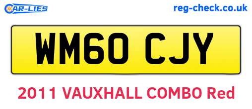 WM60CJY are the vehicle registration plates.