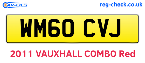 WM60CVJ are the vehicle registration plates.