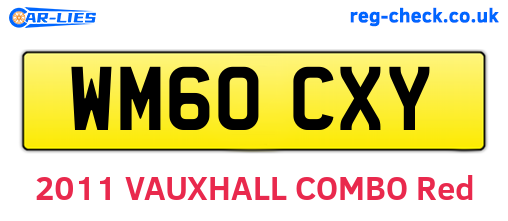 WM60CXY are the vehicle registration plates.