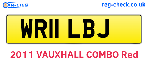 WR11LBJ are the vehicle registration plates.
