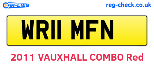 WR11MFN are the vehicle registration plates.