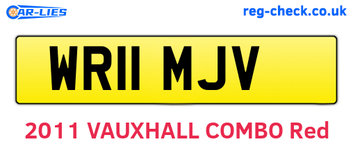 WR11MJV are the vehicle registration plates.