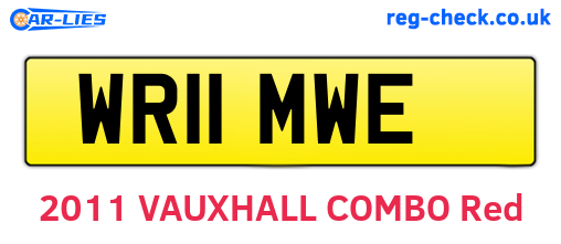 WR11MWE are the vehicle registration plates.