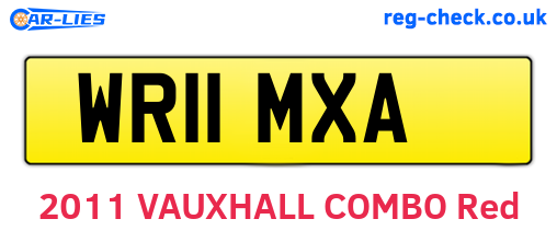 WR11MXA are the vehicle registration plates.