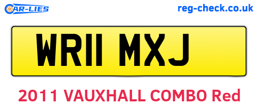 WR11MXJ are the vehicle registration plates.