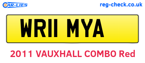 WR11MYA are the vehicle registration plates.